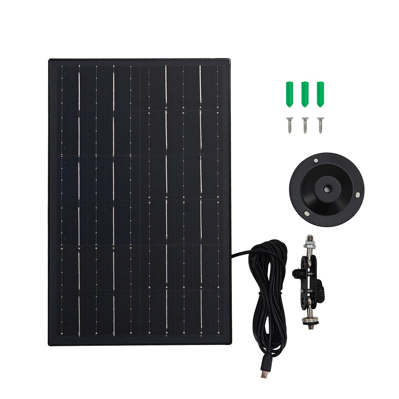 10W 5V Waterproof Solar Panel USB C For Security Camera 360°Adjustable Mounting