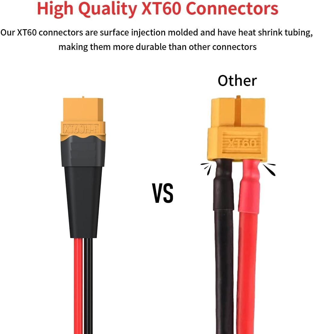 12AWG 2FT XT60 Extension Cable 2 6 10 20 35 50 75 100FT XT60 Female to Male C…