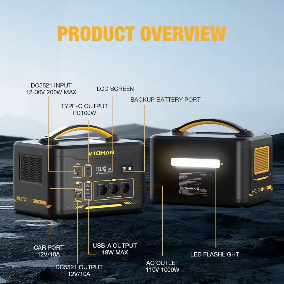 Jump 1800 Portable Power Station 1548Wh LiFePO4 Solar Generator 1800W Home Campi