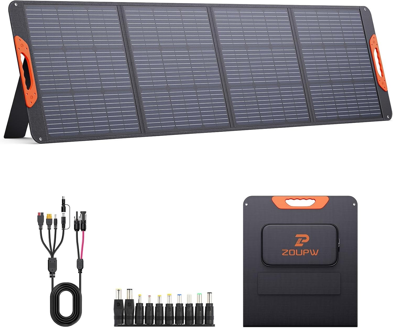 200W Portable Solar Panel ZOUPW Camping RV IP67 Waterproof