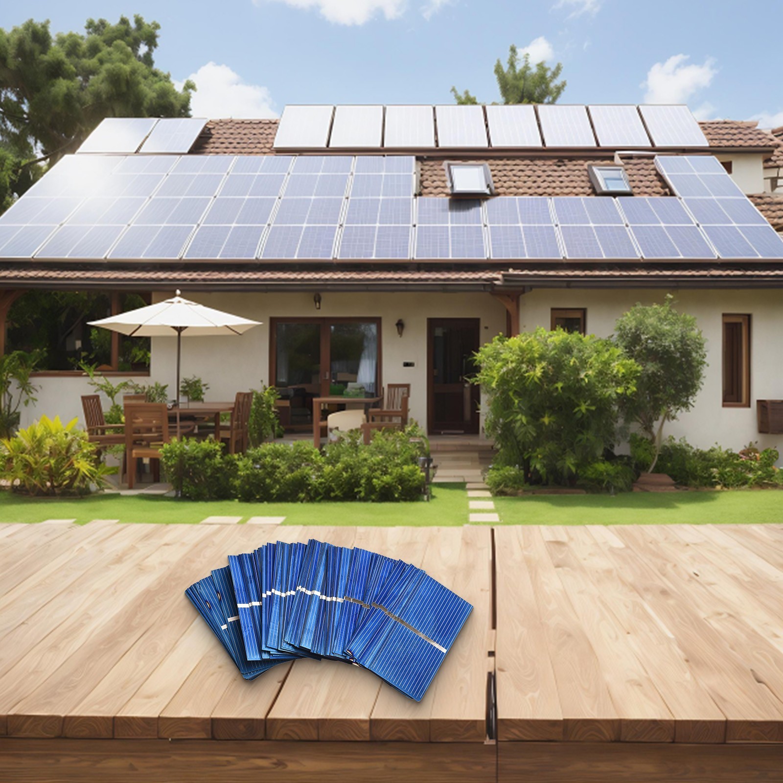 For Solar Panel Array Pack of 100 Polycrystalline Silicon Cells at Low Voltage