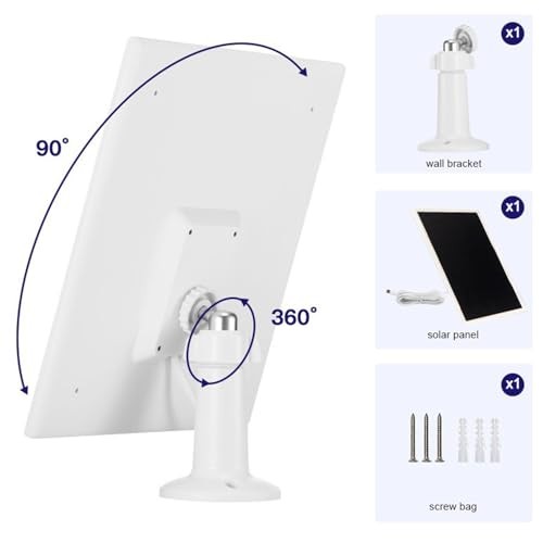 Solar Panel Charger for Ring Camera, Compatible with Ri ng Stick Up White-2Pack