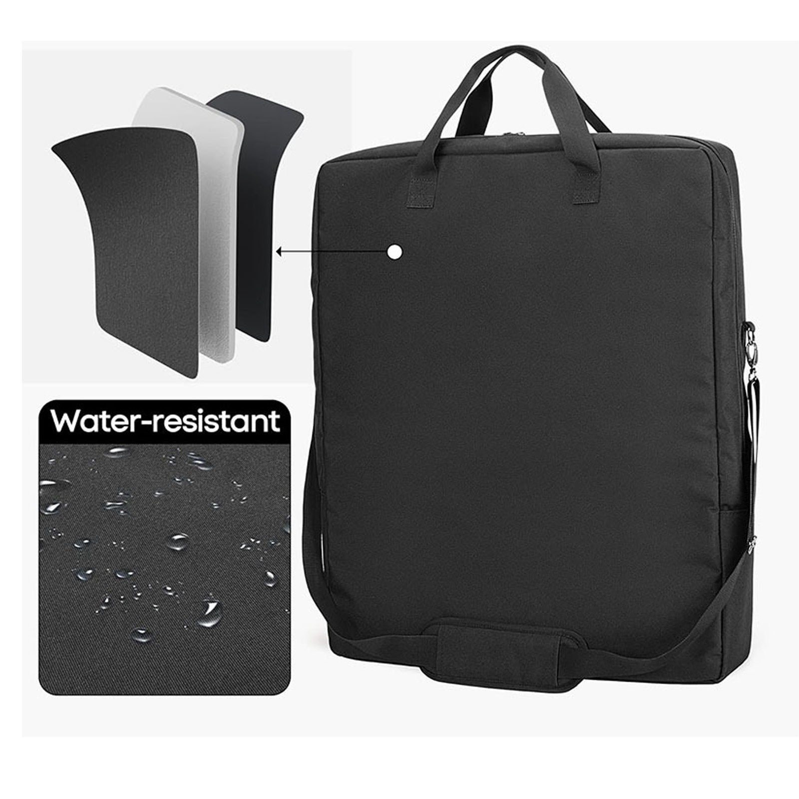 Solar Panel Storage Bag Double Layer Folding Travel Solar Panel Carrying Ca