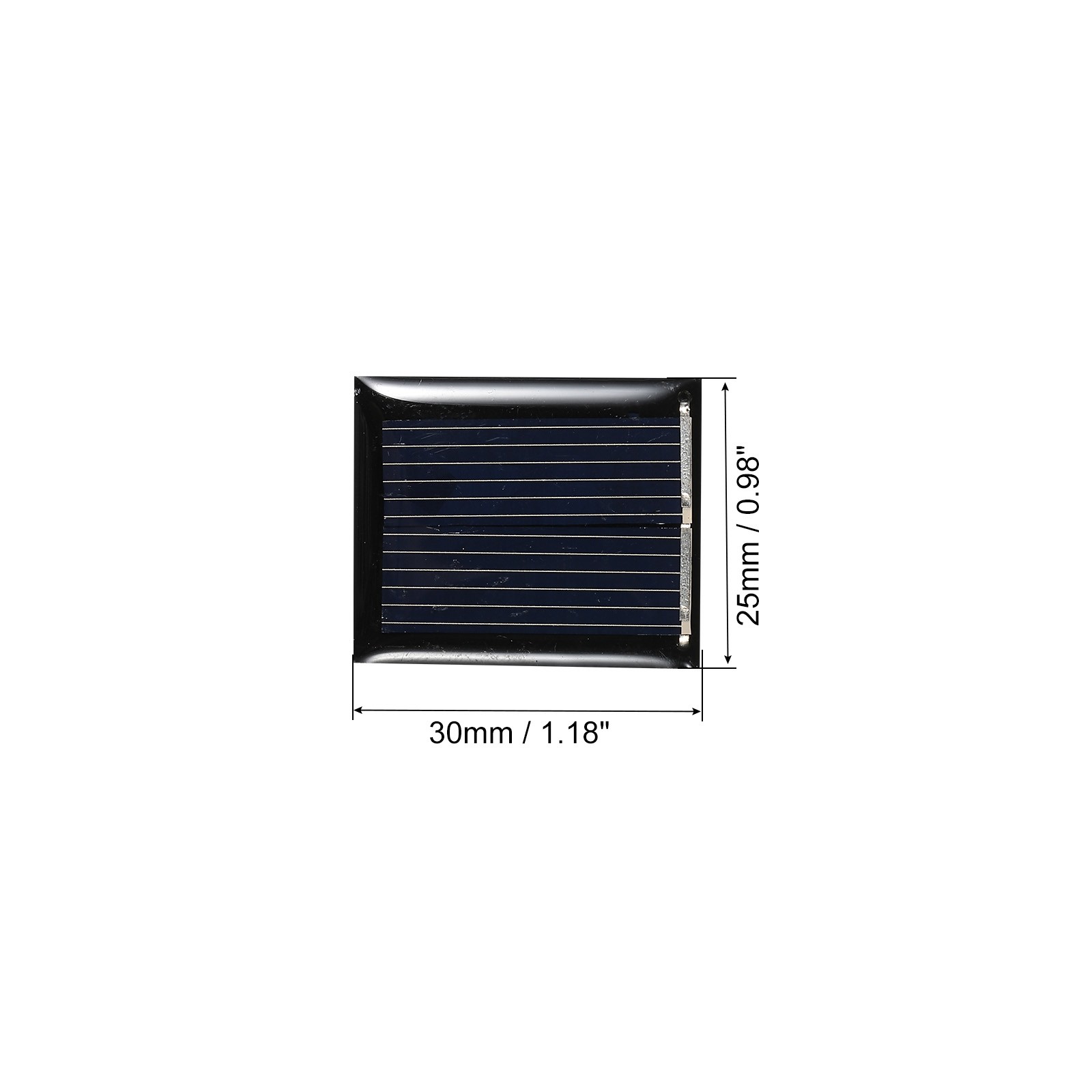 Mini Solar Panel Cell 1V 80mA 0.08W 30mm x 25mm for DIY Project Pack of 5
