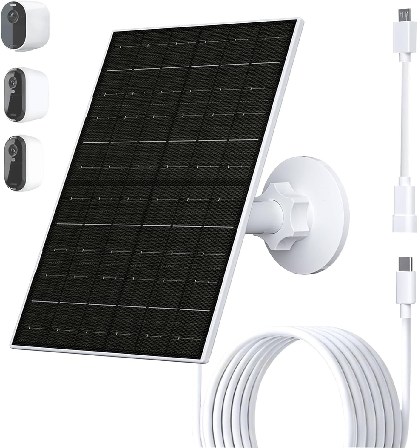 6W Solar Panel for Arlo Camera, Solar Charger Compatible with Arlo Essential 2K