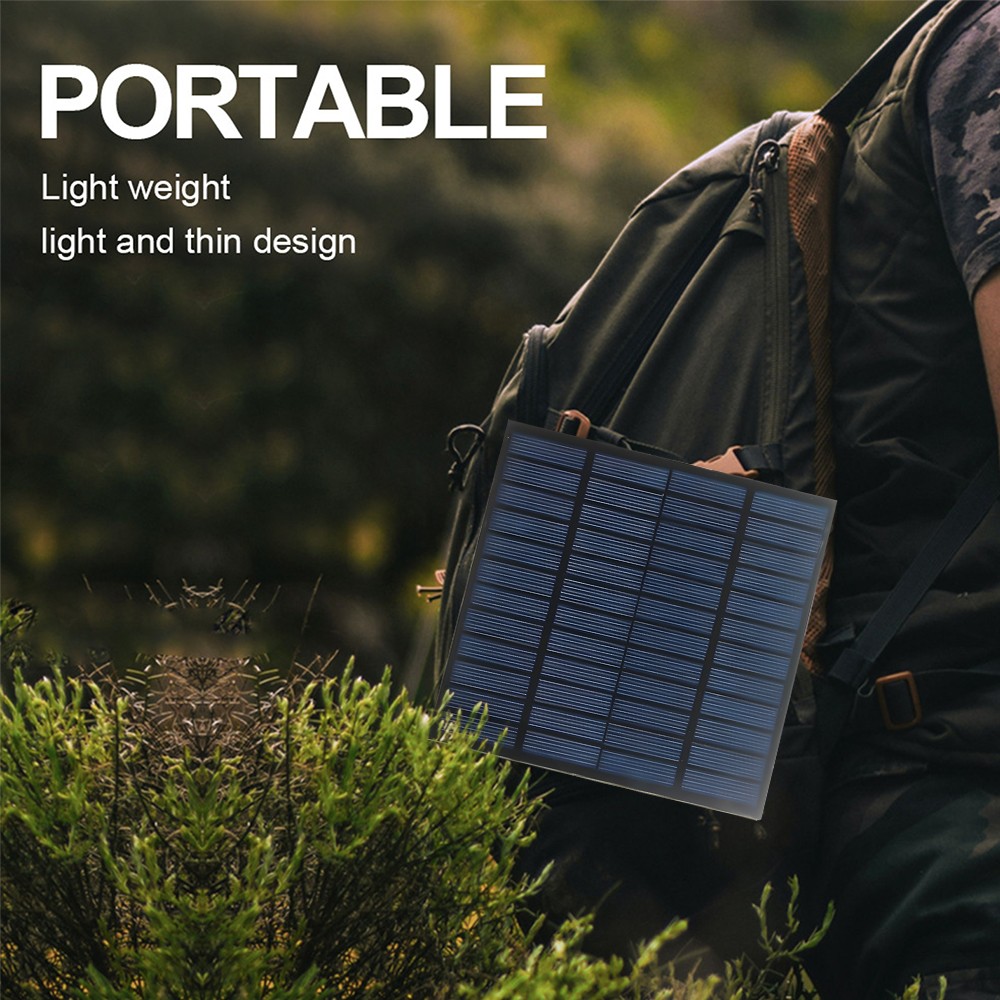 3 Watts Solar Panel 18.6 Percent High-Efficiency Polysilicon Power Charger YMDU