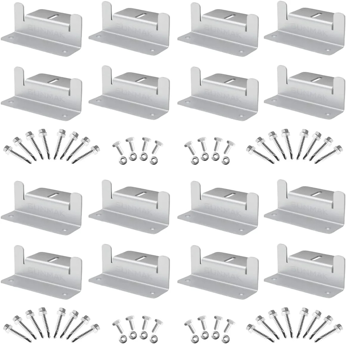 16 Units per Set Solar Panel Mounting Z Brackets, Solar Panel Mounting Brackets