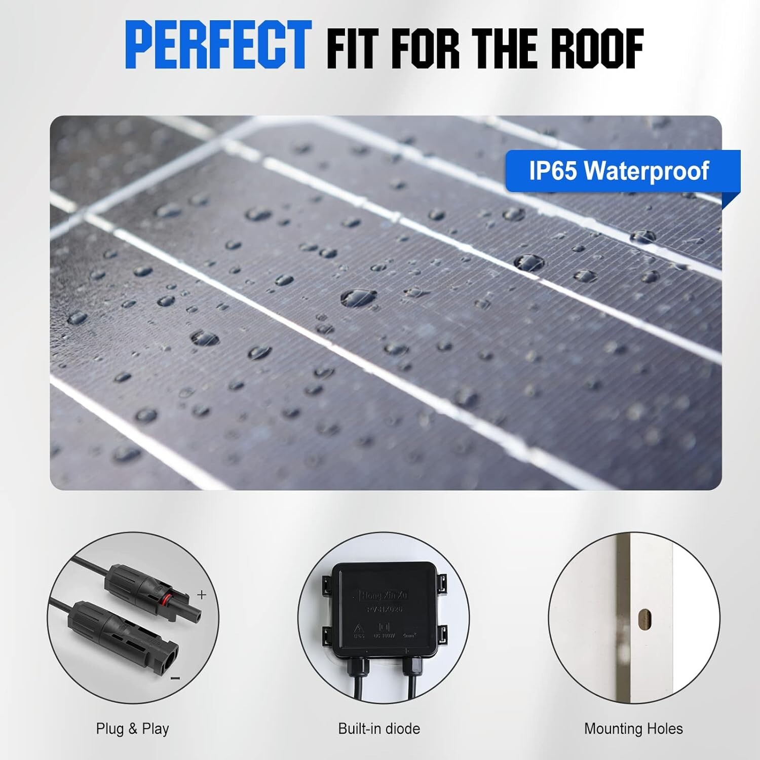 200 Watts 12 Volt/24 Volt Solar Panel Kit with High Efficiency Monocrystallin…