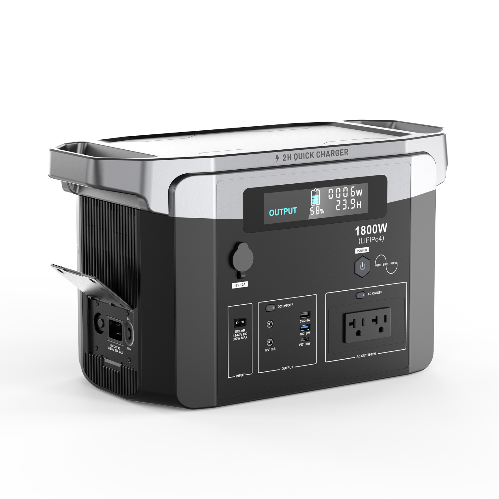 KEPLER 1800W Portable Power Station 1536Wh LiFePO4 Solar Generator Home Backup
