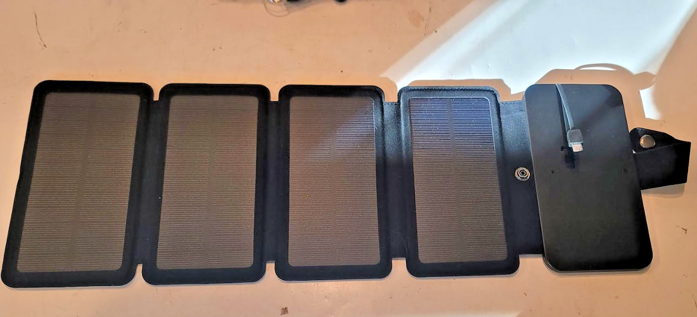 Solar Panel Folding Power Bank Outdoor Camping Hiking Phone Charger
