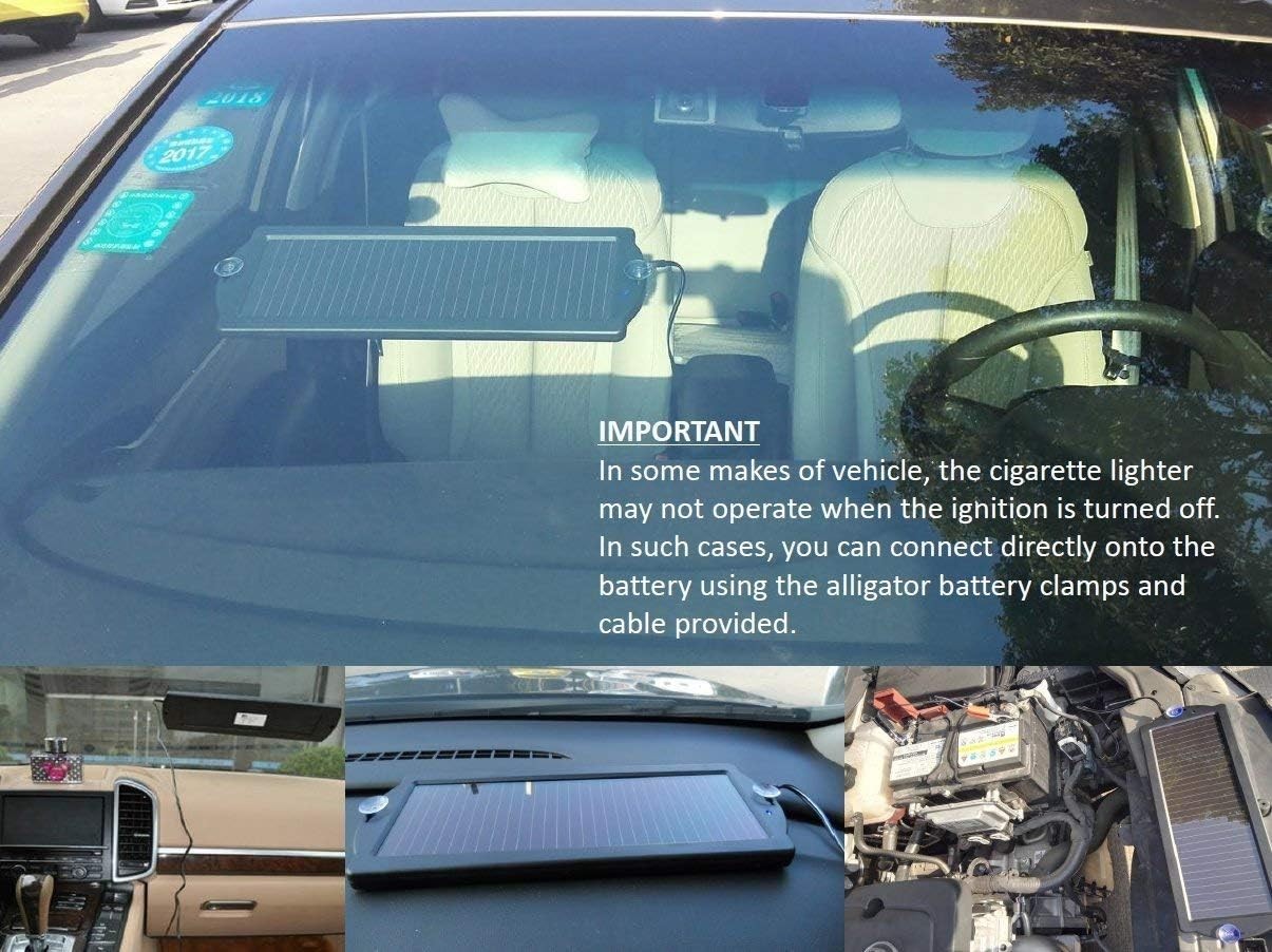 Car Battery Trickle Charger & Maintainer 12V Solar Panel Power Battery Charge…
