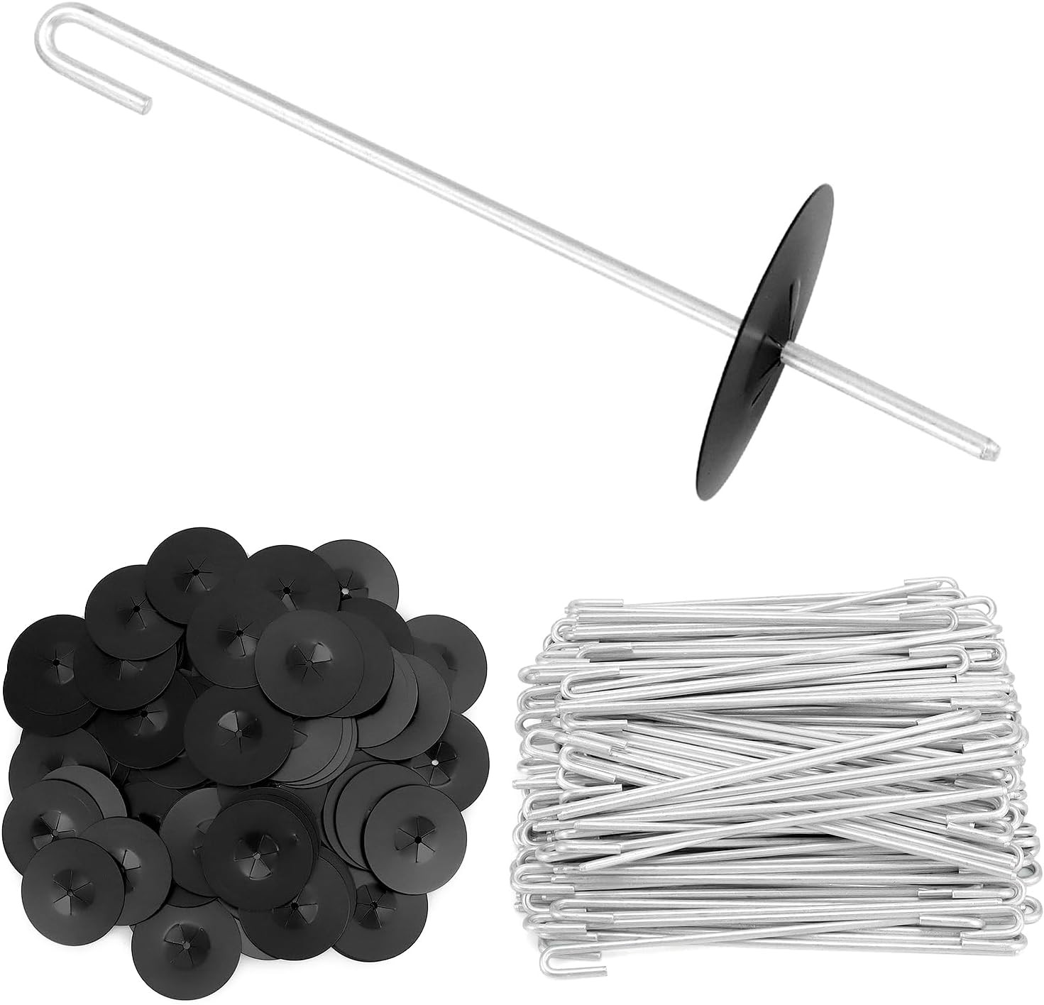 200 Pack Solar Panel Guard Clips with J Hooks Washers Bird Wire Fasteners Set