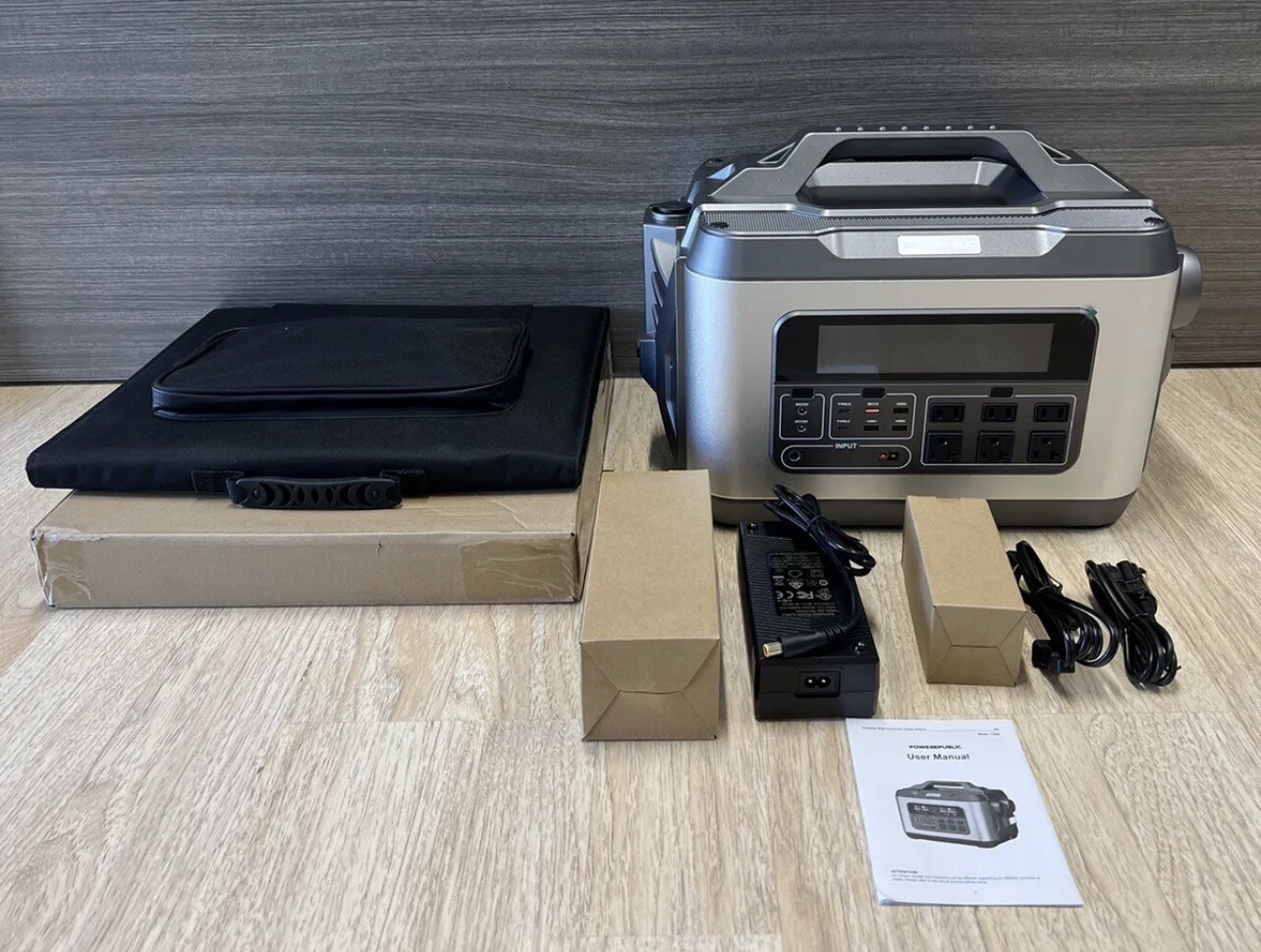 Portable Power Station 2200 Wh Solar Generator Home use,Outdoor Camping