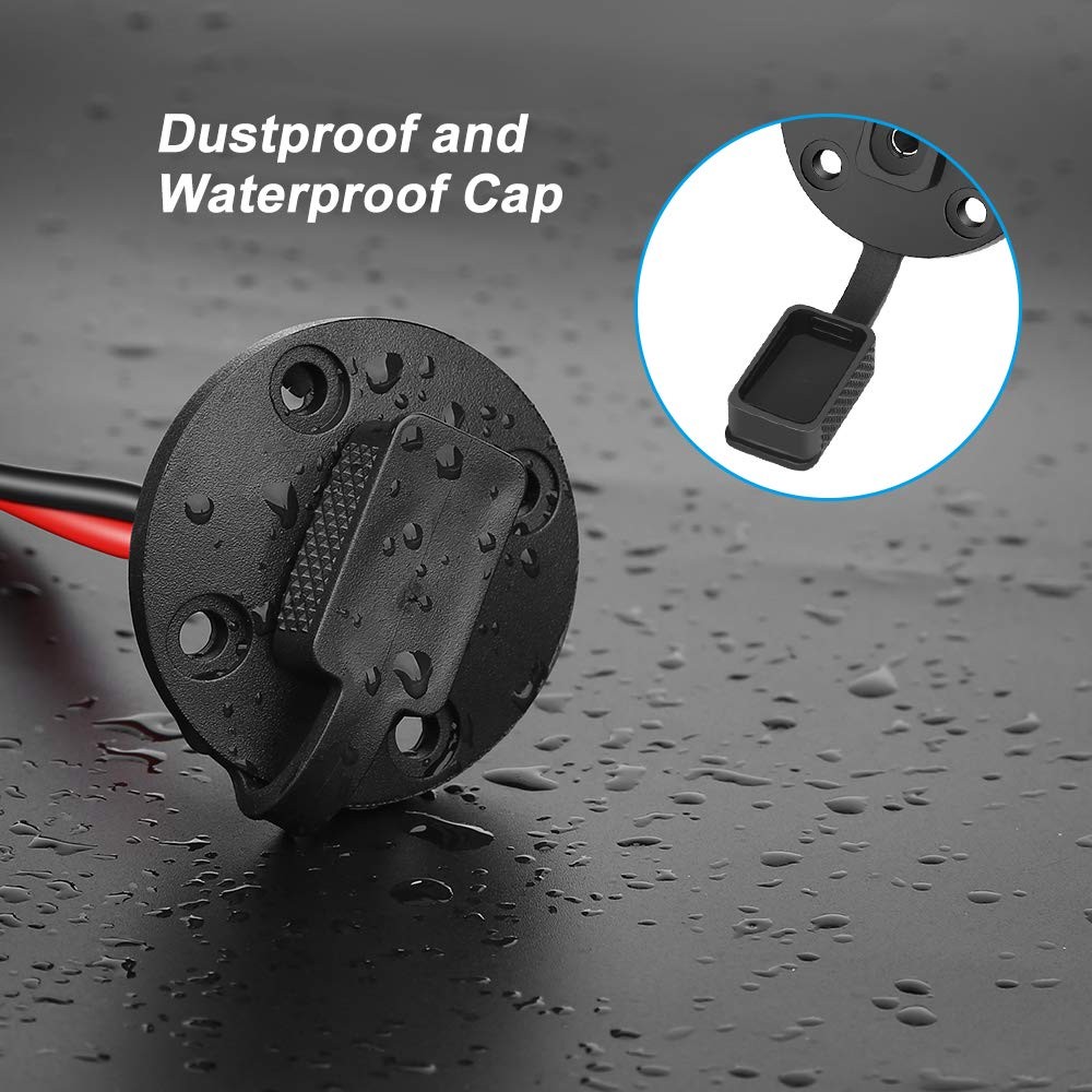 SAE Connector Power Socket Sidewall Port, Weatherproof SAE Quick Connect Sola…