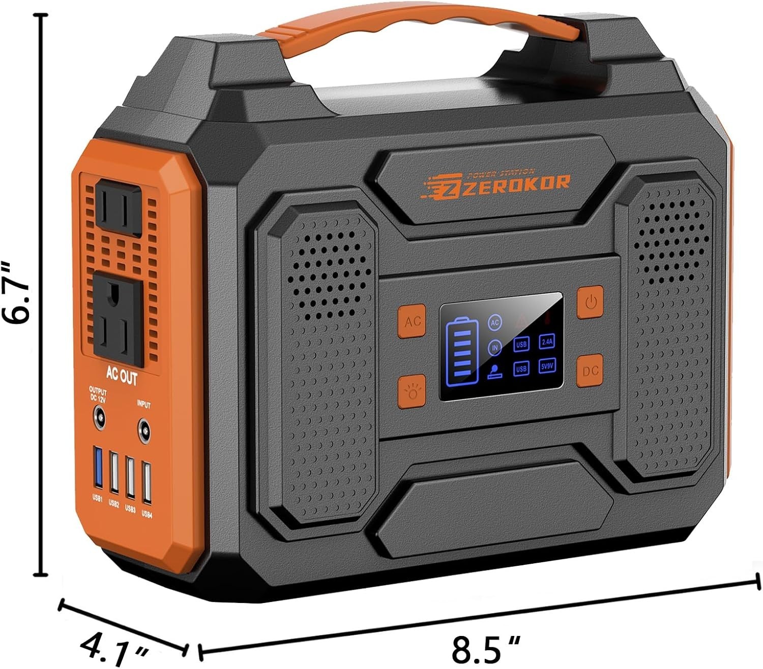 Portable Solar Generator 300W Power Station USB DC AC Outlet