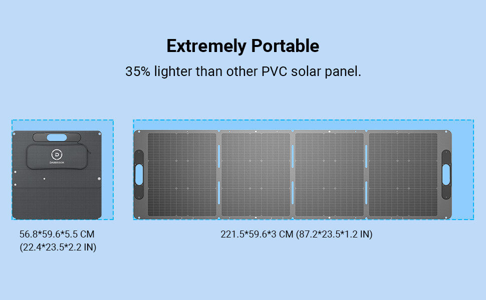 Dabbsson 1382Wh Power Station 2400W Solar Generator w/210W Solar Panel Camping
