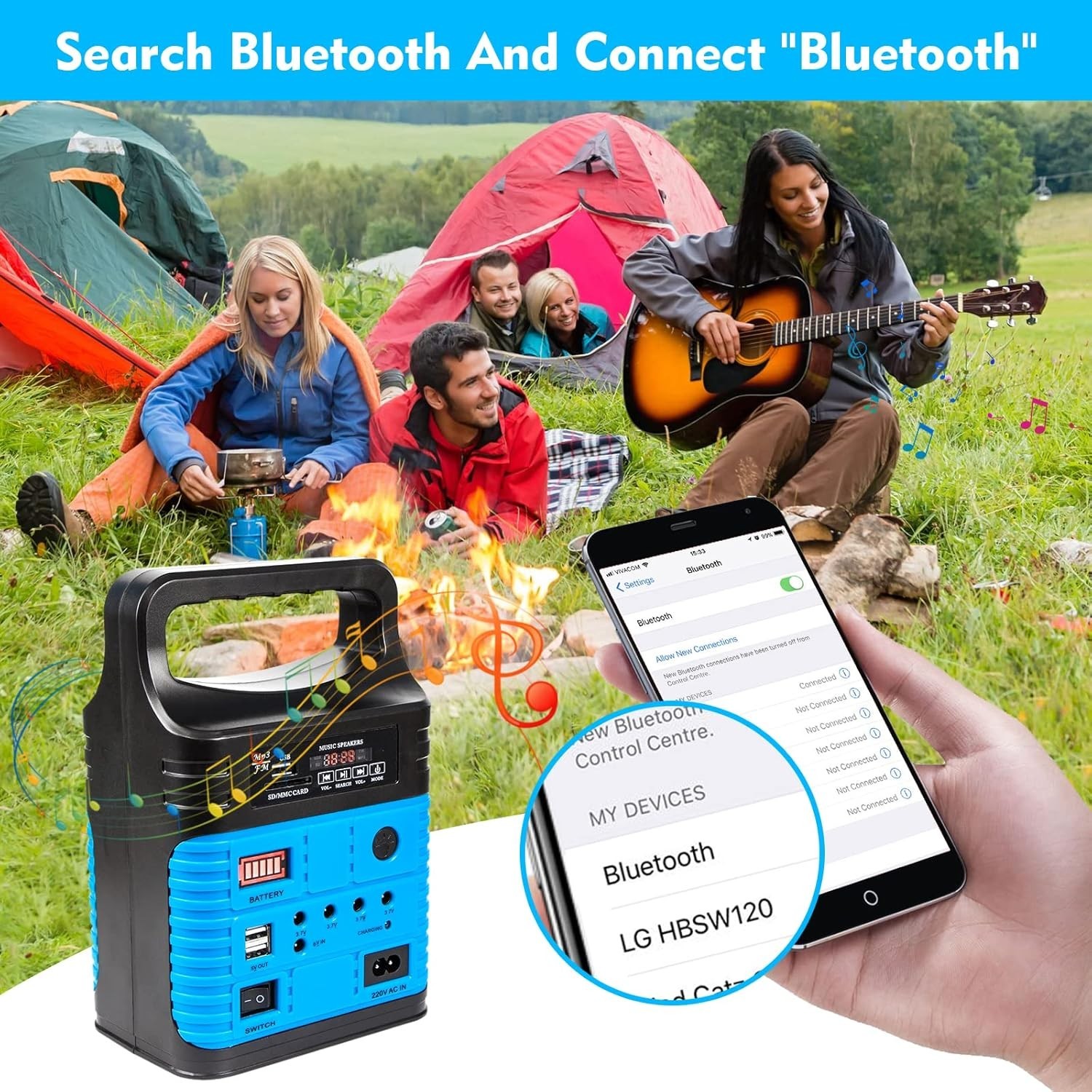 Emergency Solar Power Supply with Built-In Flashlight – Ideal for Home & Camping