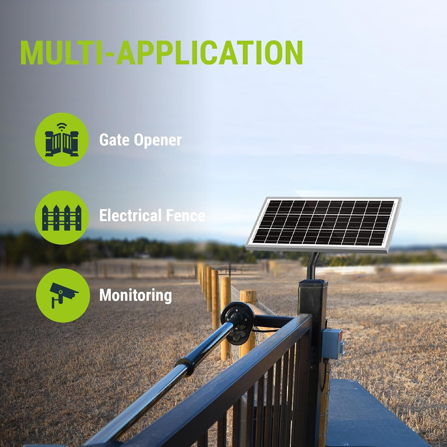 Newpowa 15W 12V 10BB Solar Panel Automatic Gate Openers, Compatible with Mighty