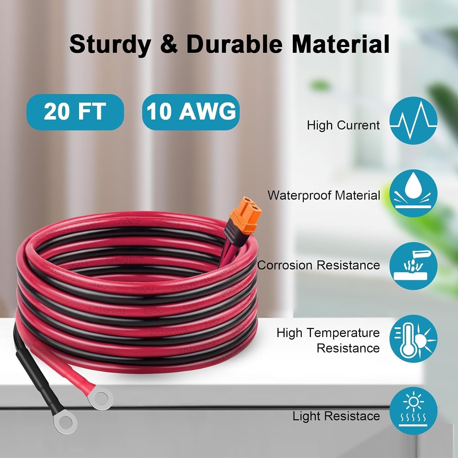 High-Efficiency 10AWG Charging Cable