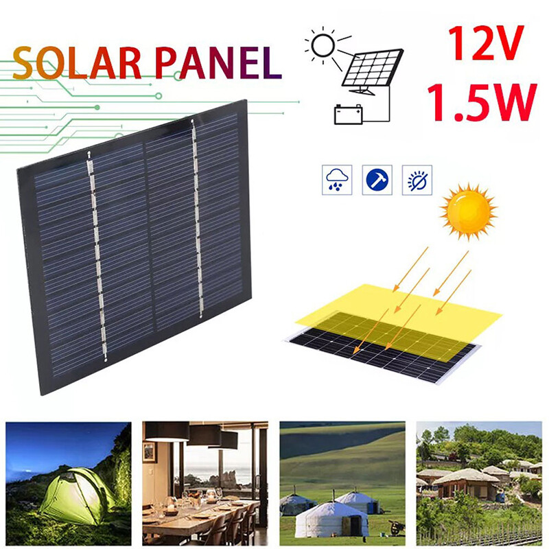 Small Solar Panel 1.5W 12V Small Cell Module For Battery/Mobile Phone/Fountains