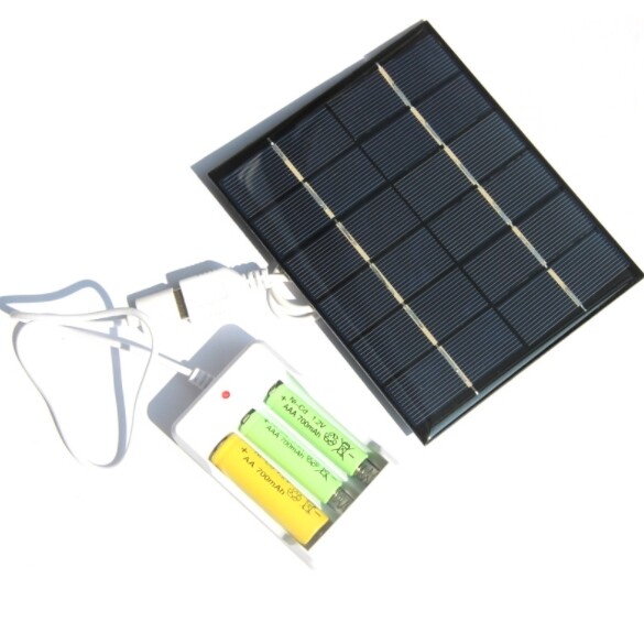 The 2W 6V solar panel mobile power charger AA/AAA battery charger
