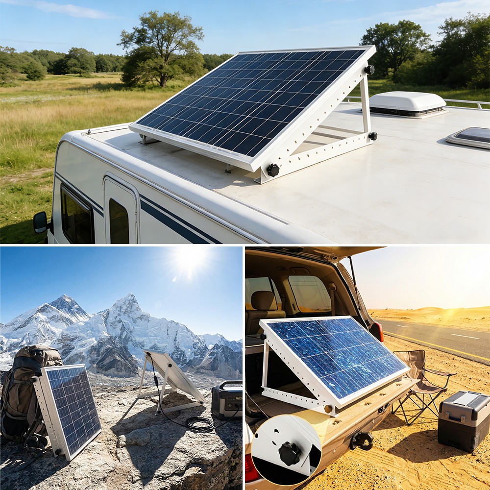 Solar Panel Mount Mounting Brackets Tilt Mount Frame for Boat, RV, Roof Off Grid