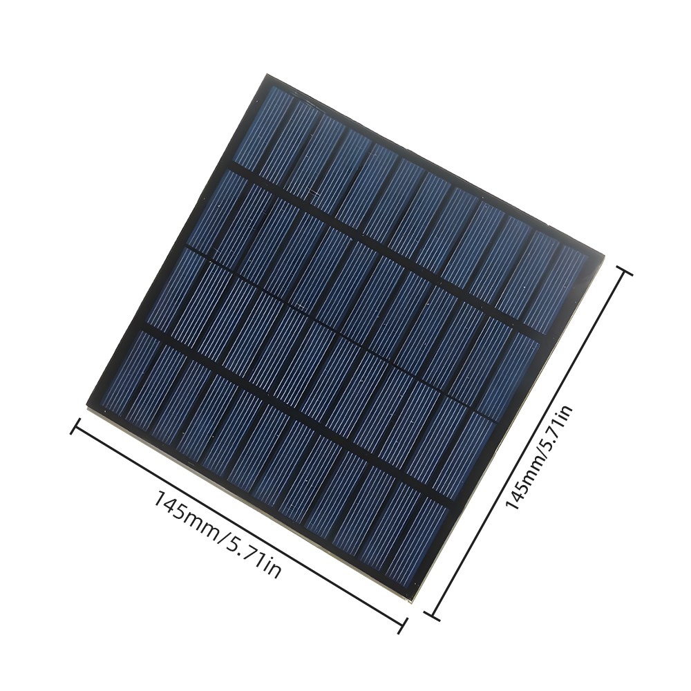 3 Watts Solar Panel 18.6 Percent High-Efficiency Polysilicon Power Charger YMDU