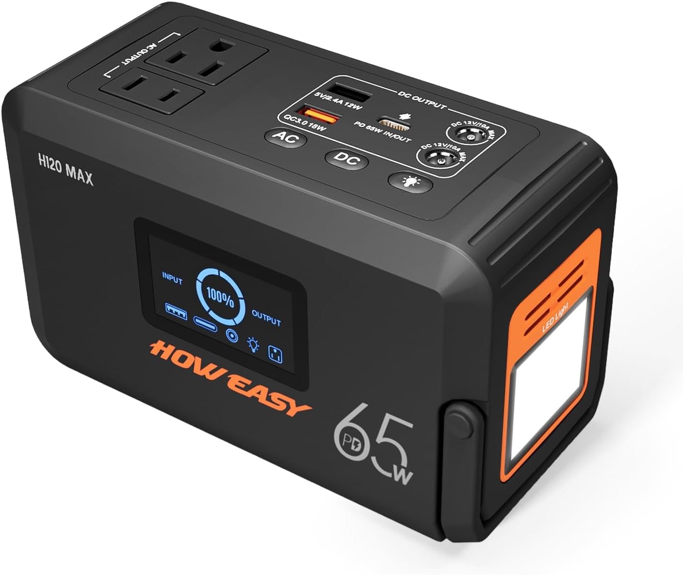 HOWEASY 135W Portable Solar Generator 270W Peak