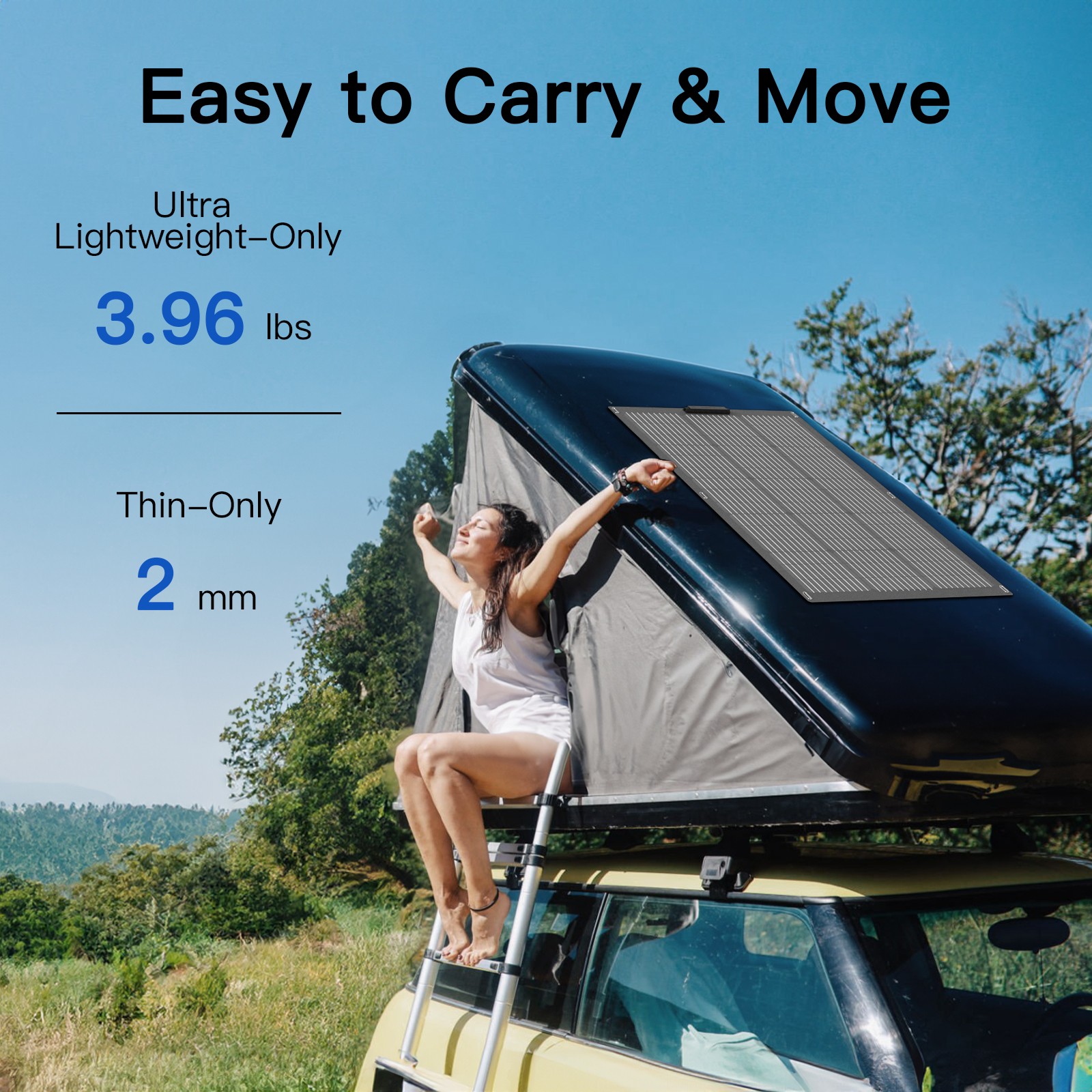 100W Flexible Solar Panel Black Solar Charger For Power Station Camping Outdoor