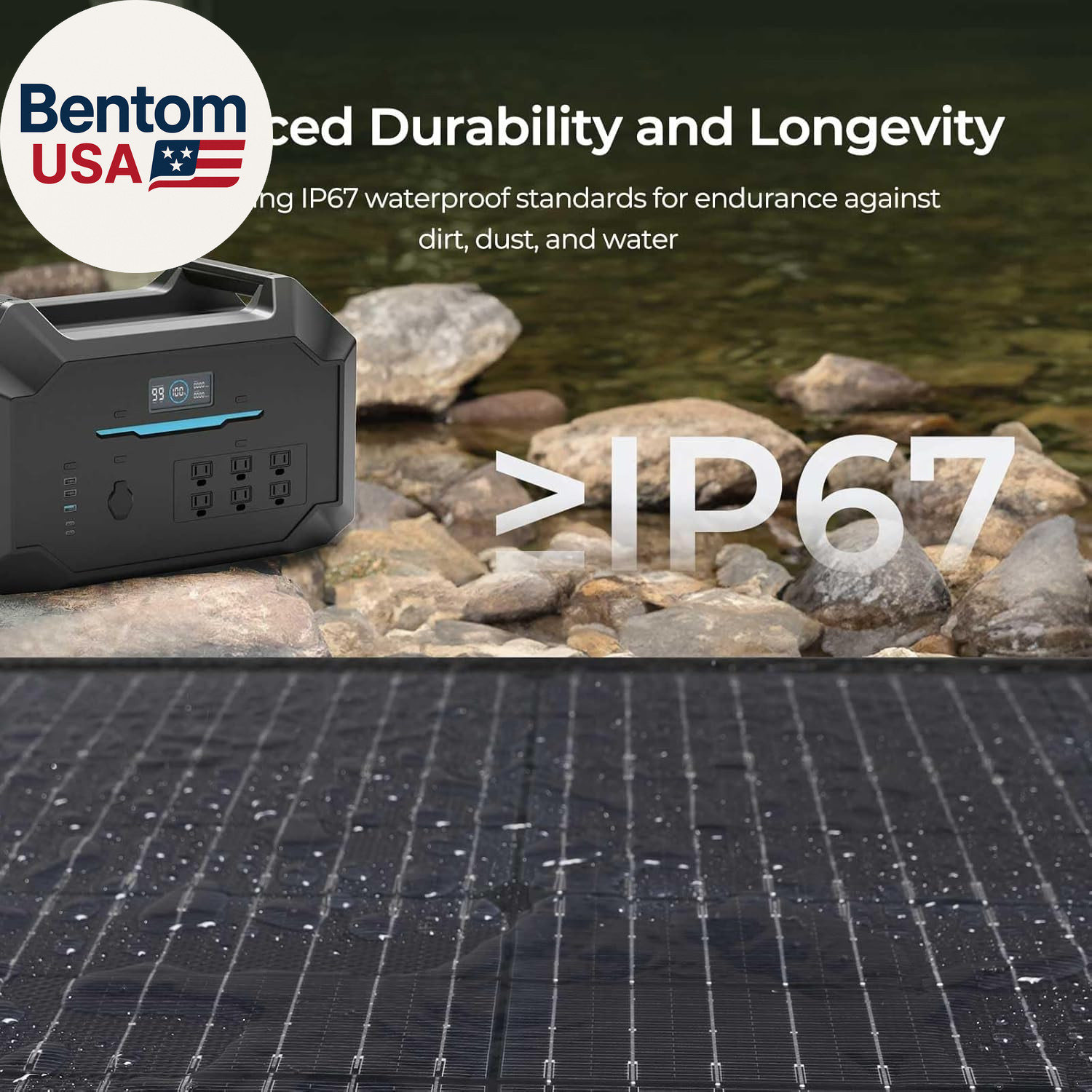 400W Portable Solar Panel Suitcase, 23% High Efficiency Foldable Solar Charger f