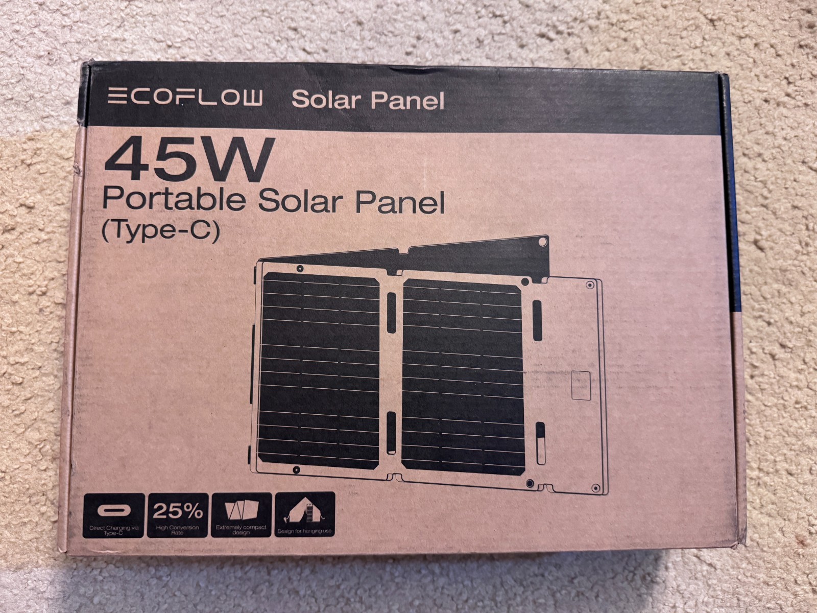 EcoFlow Type-C 45W Portable Solar Panel Foldable Power Bank Station USB XT60i