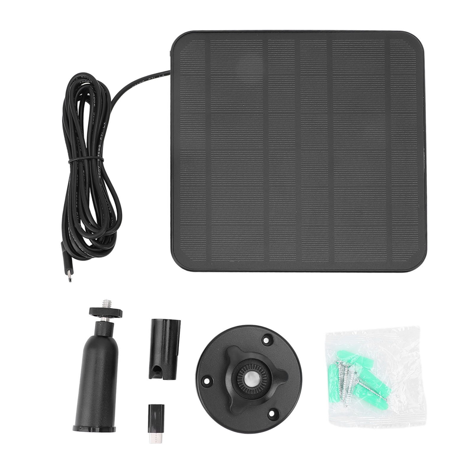 Solar Panel 6V 5W Type C Port IP65 Waterproof 360 Deg Rotatable For