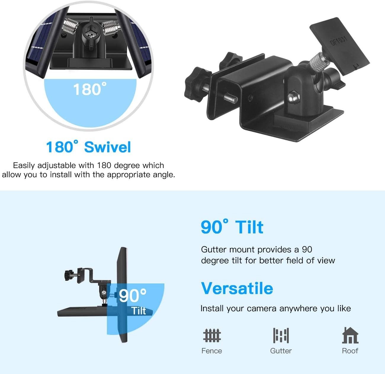 Lightweight Adjustable Outdoor Gutter Mount for Solar Panels – Easy Install