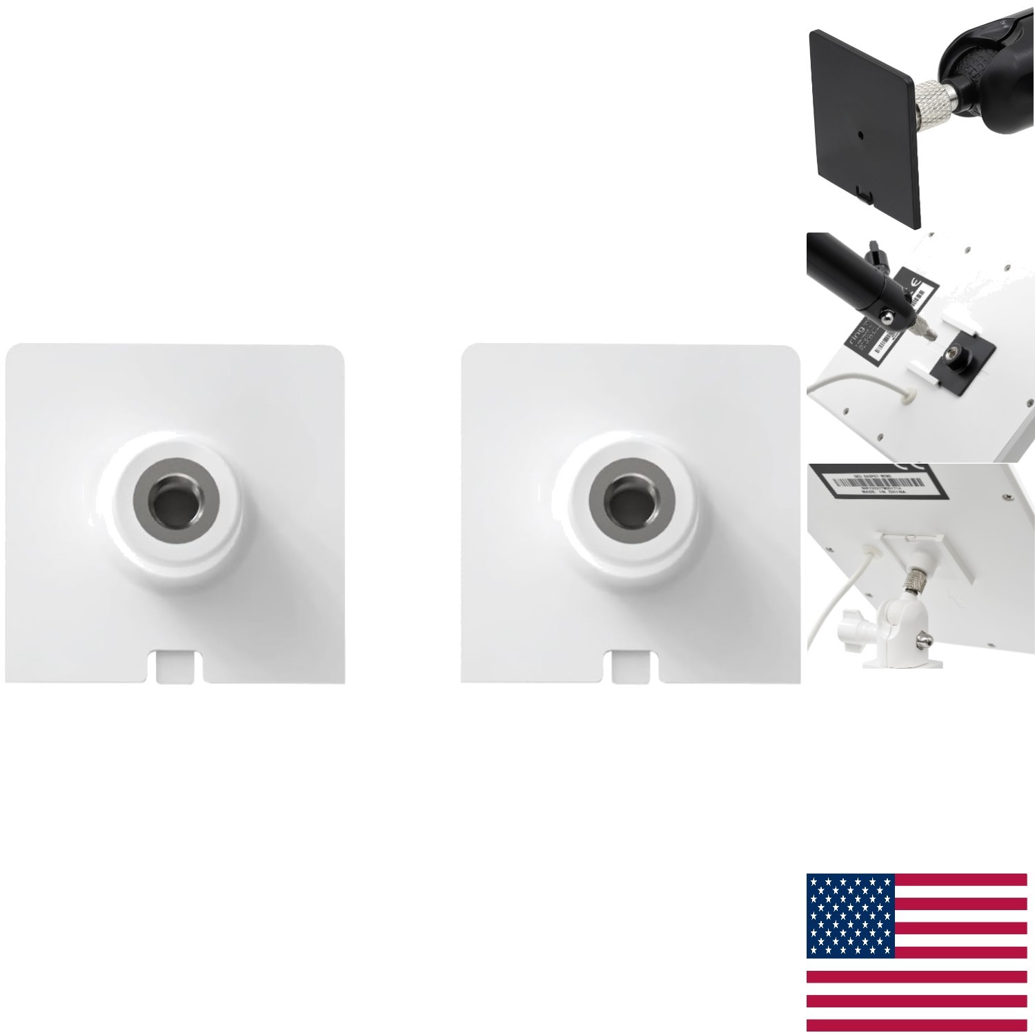 2-Pack 1/4 Inch Threaded Mount Adapter for Ring Solar Panels – Connect Securely