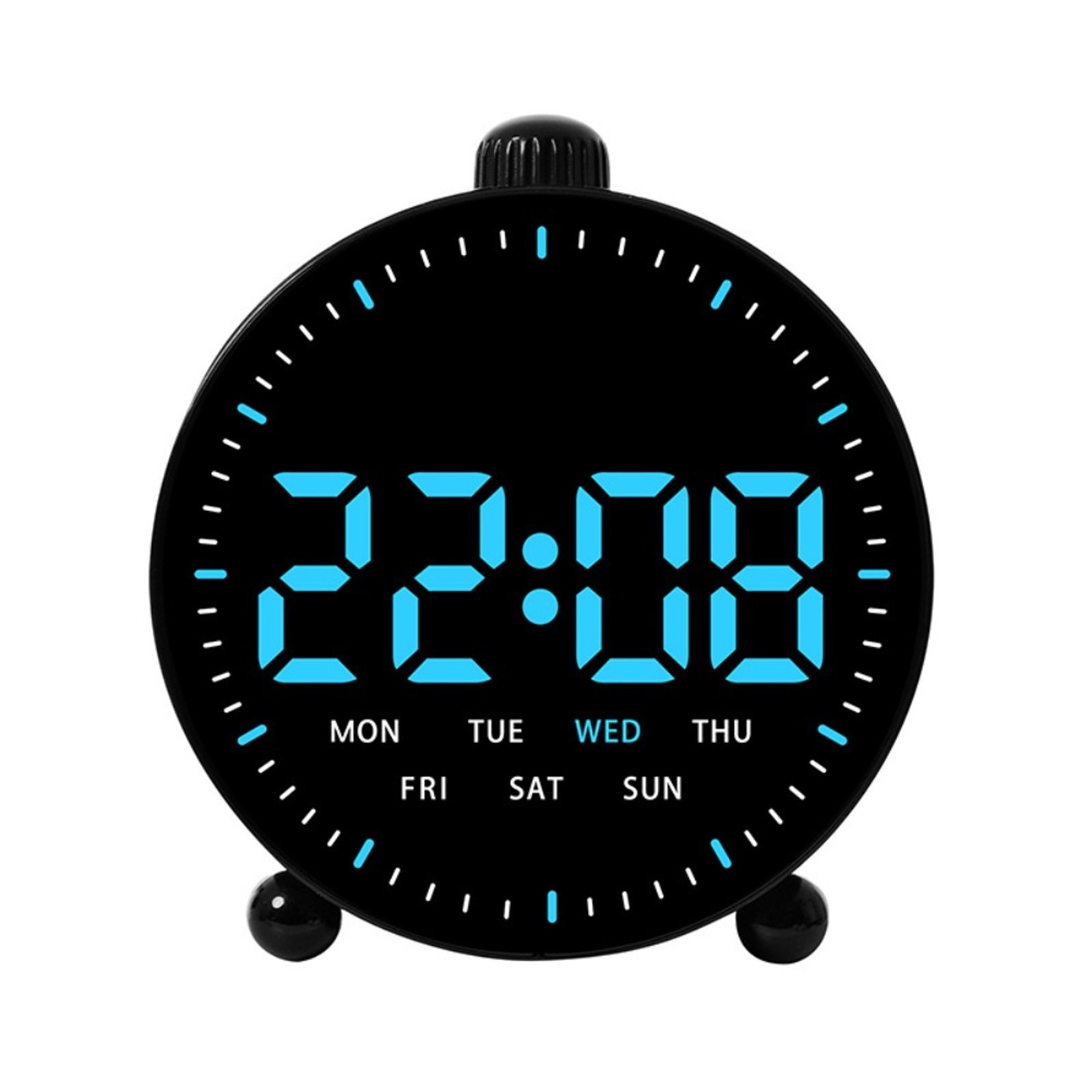 Digital LED Alarm Clock with Dual Alarm Countdown Timer and Date Display