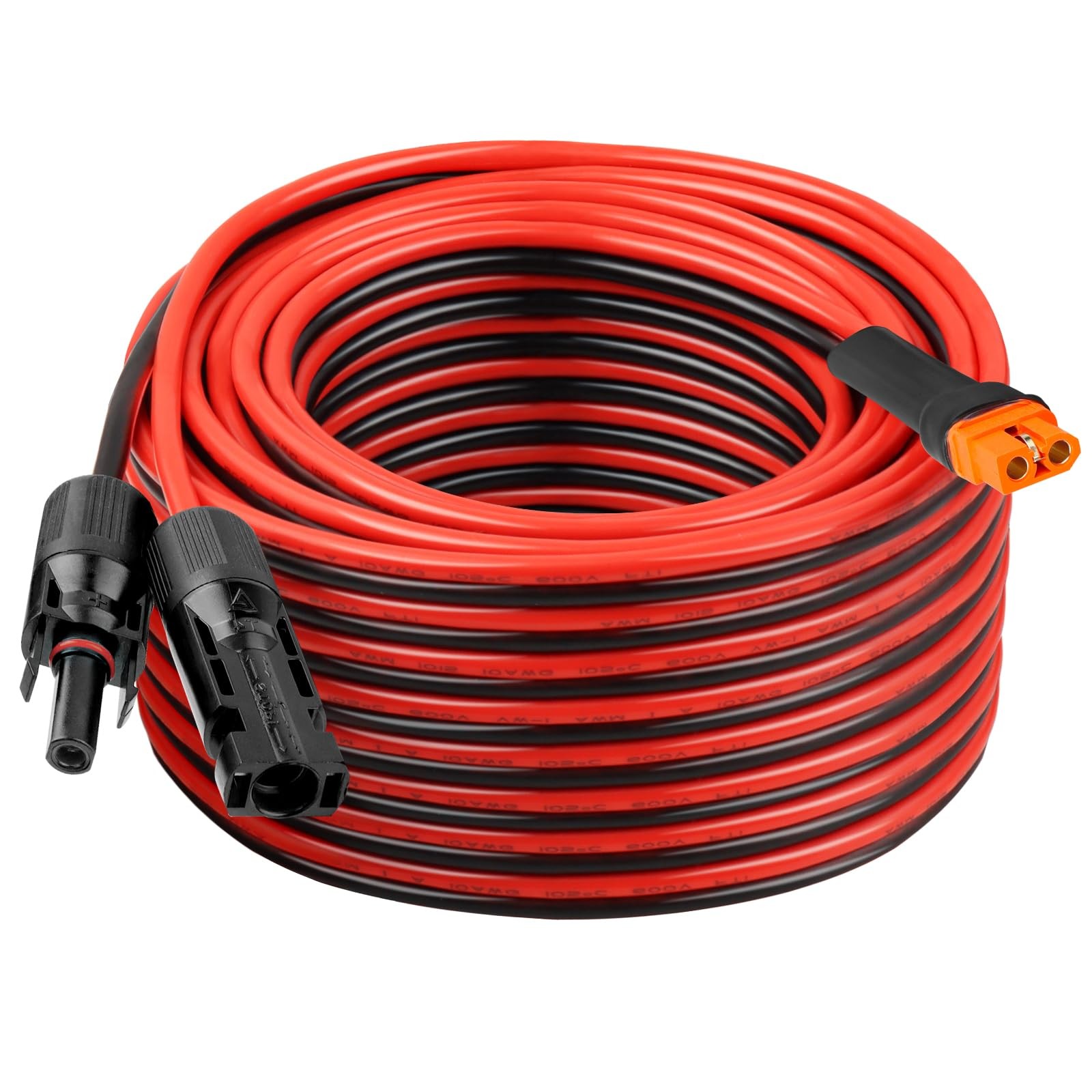 10AWG 50FT Solar to XT60i Extension Cable 3 6 10 35 50 75 100FT Heavy Duty Ad…