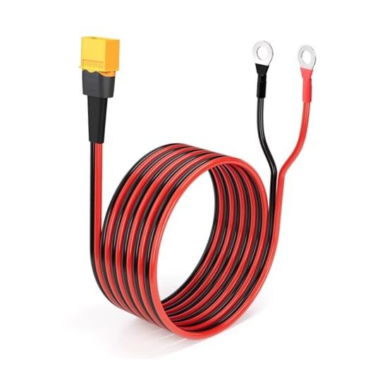 XT60 to O Ring Terminal Cable Connector Cable 10FT 12AWG XT60 Male to O Ring