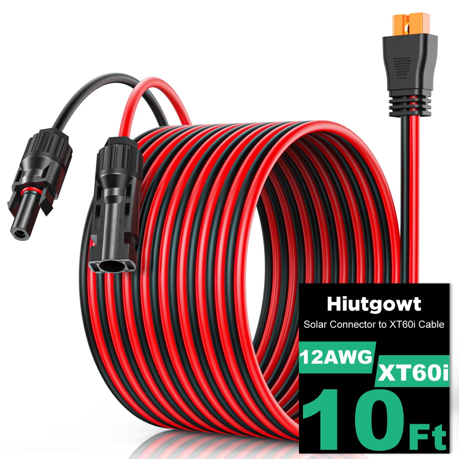 12AWG XT60i Solar Cable 10FT, Solar to XT60i Charging Cable, Solar Connector …