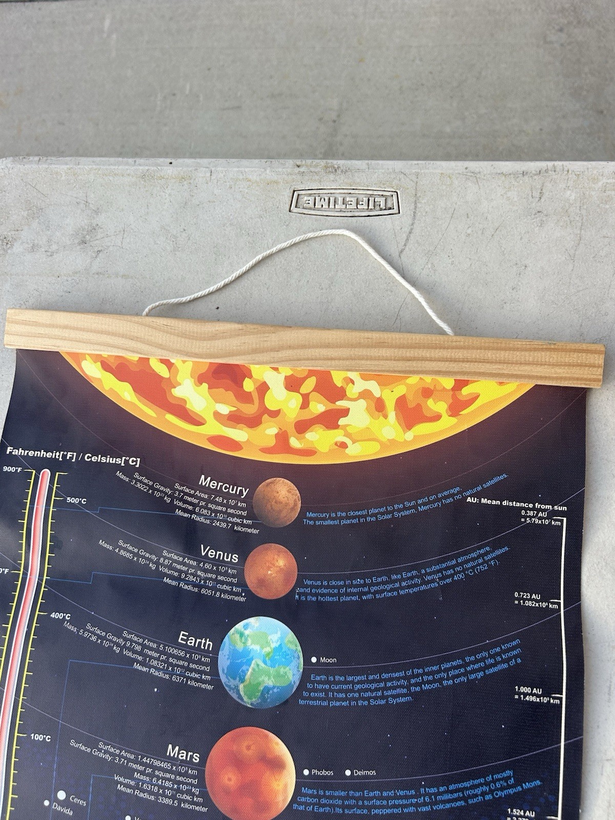 windfirestore Solar System Space Print Poster 16″L x 30″W, canvas no frame