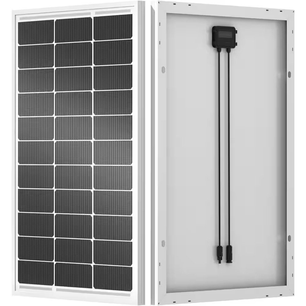 100-Watt Solar Panel 12-Volt Monocrystalline Single Panel High Efficiency Module
