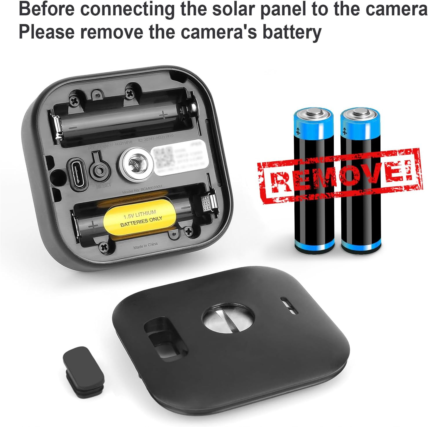 4W Solar Panel for Blink Outdoor 4 Camera, Solar Panel with USB-C Port, Rubber
