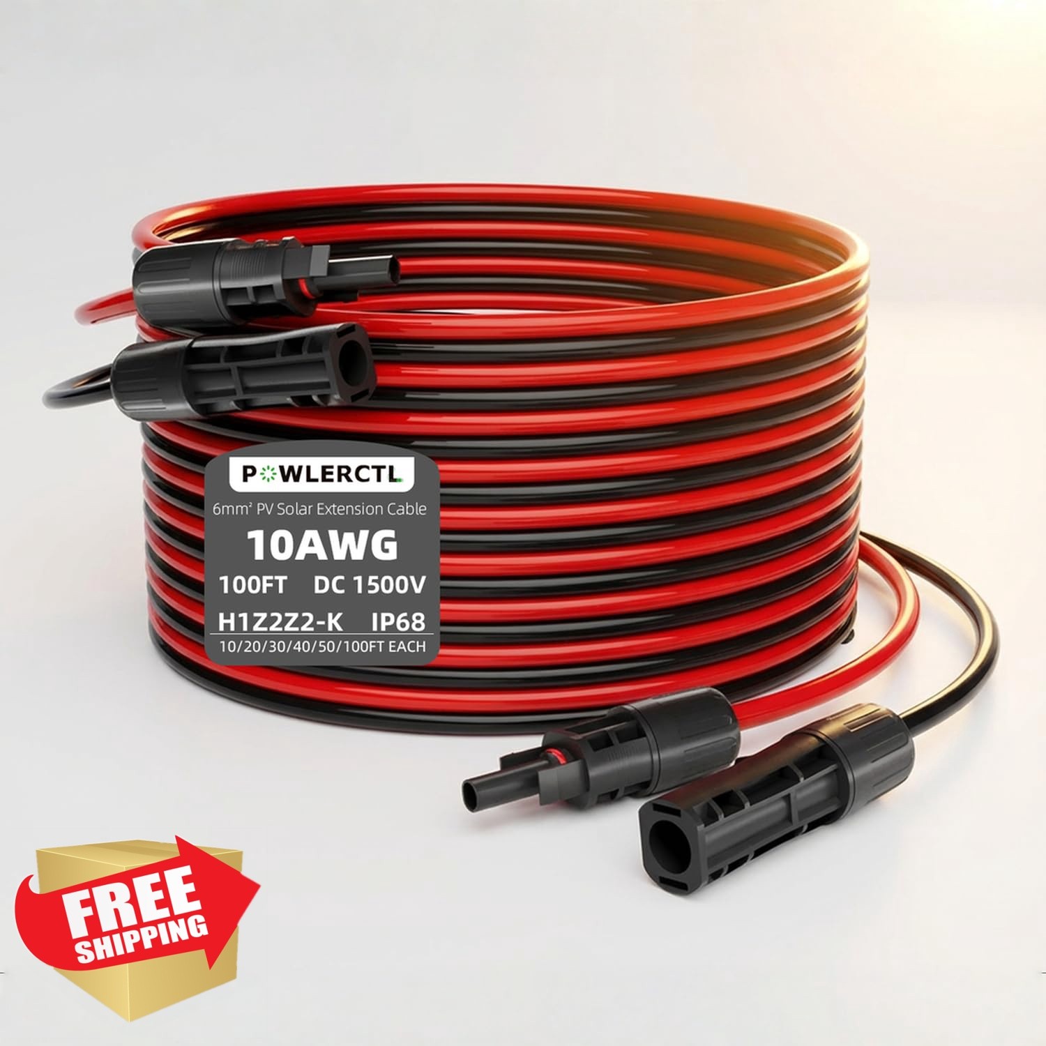 POWLERCTL 10AWG 100FT Solar Extension Cable