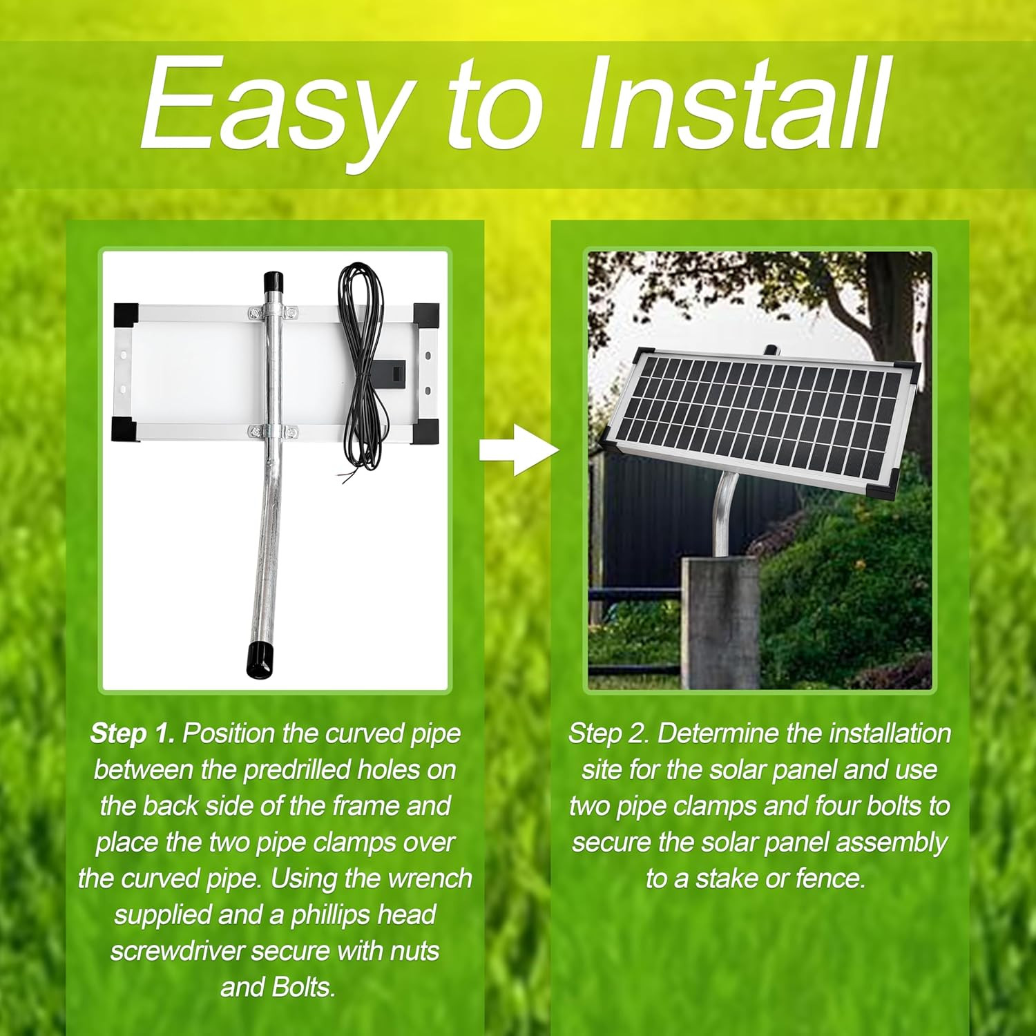 10W FM123 Solar Panel Kit for Mighty Mule Gate Openers – Eco-Friendly Power