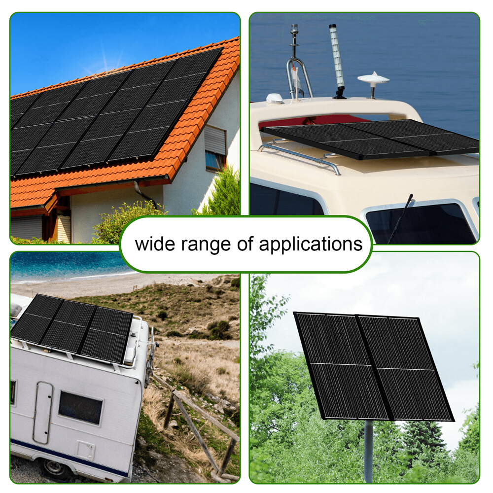 Solar Panel Mono PV Power 100W 18V RV Camping Home Boat Off Grid Battery Charger