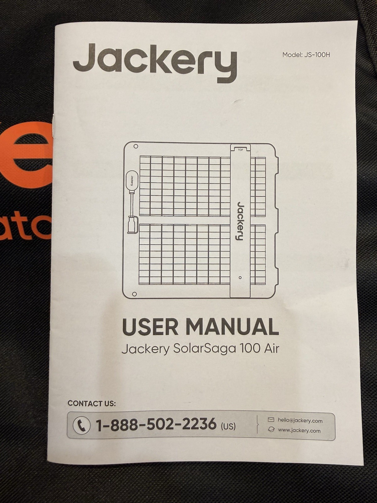 Jackery SolarSaga 100W Air Black Lightweight Waterproof Outdoor 100W Solar Panel