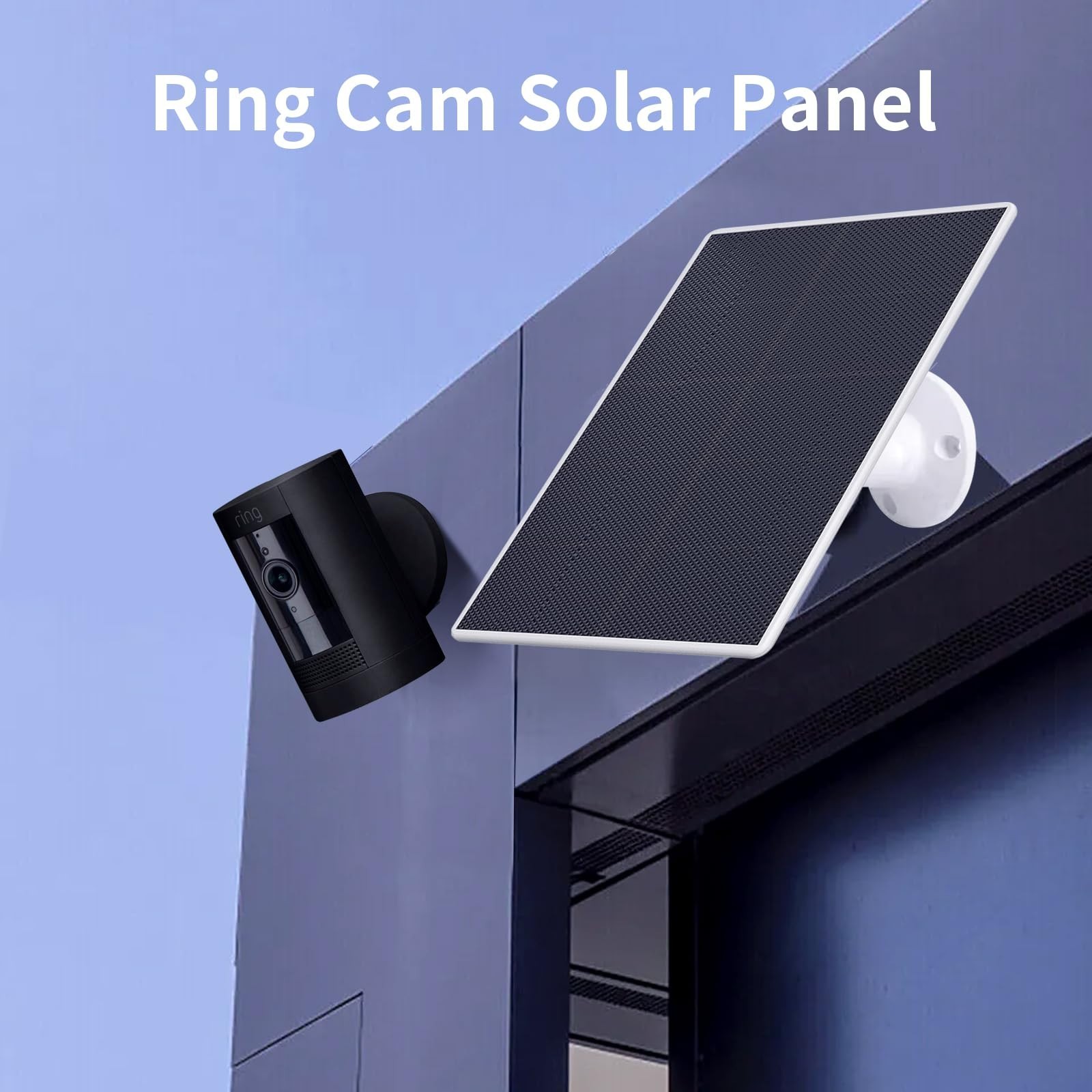 Solar Panel for Ring Camera, 4W Solar Charger Compatible with Spotlight Plus.