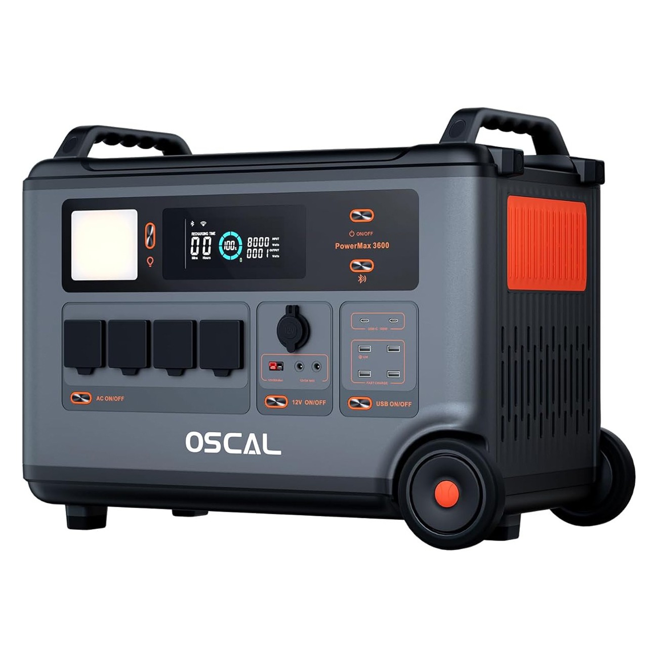 Blackview OSCAL PowerMax 3600W Portable Power Station with 2x 200W Solar Panel