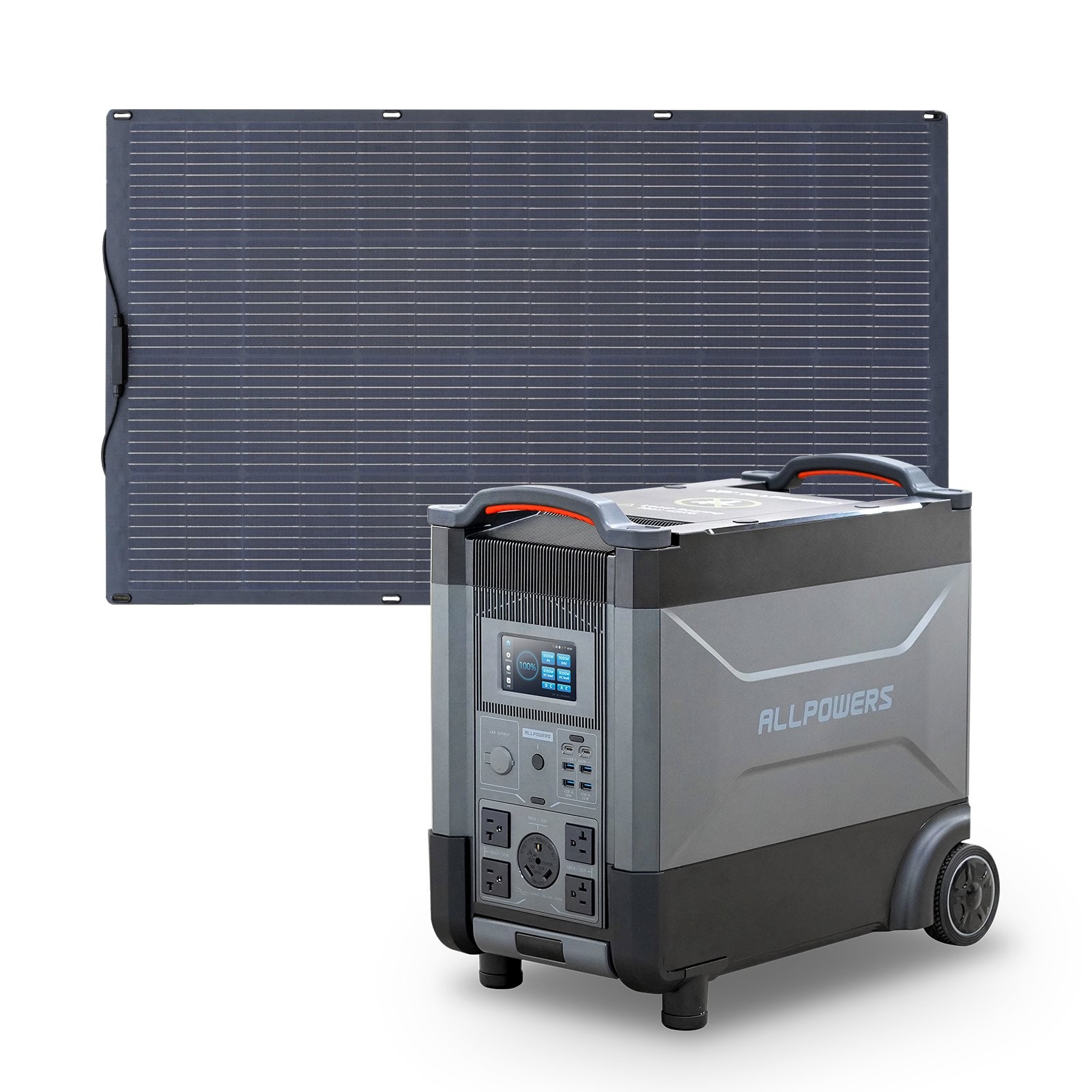 ALLPOWERS 4000W Portable 3456Wh Generator Station & 200W Flexible Solar Panel