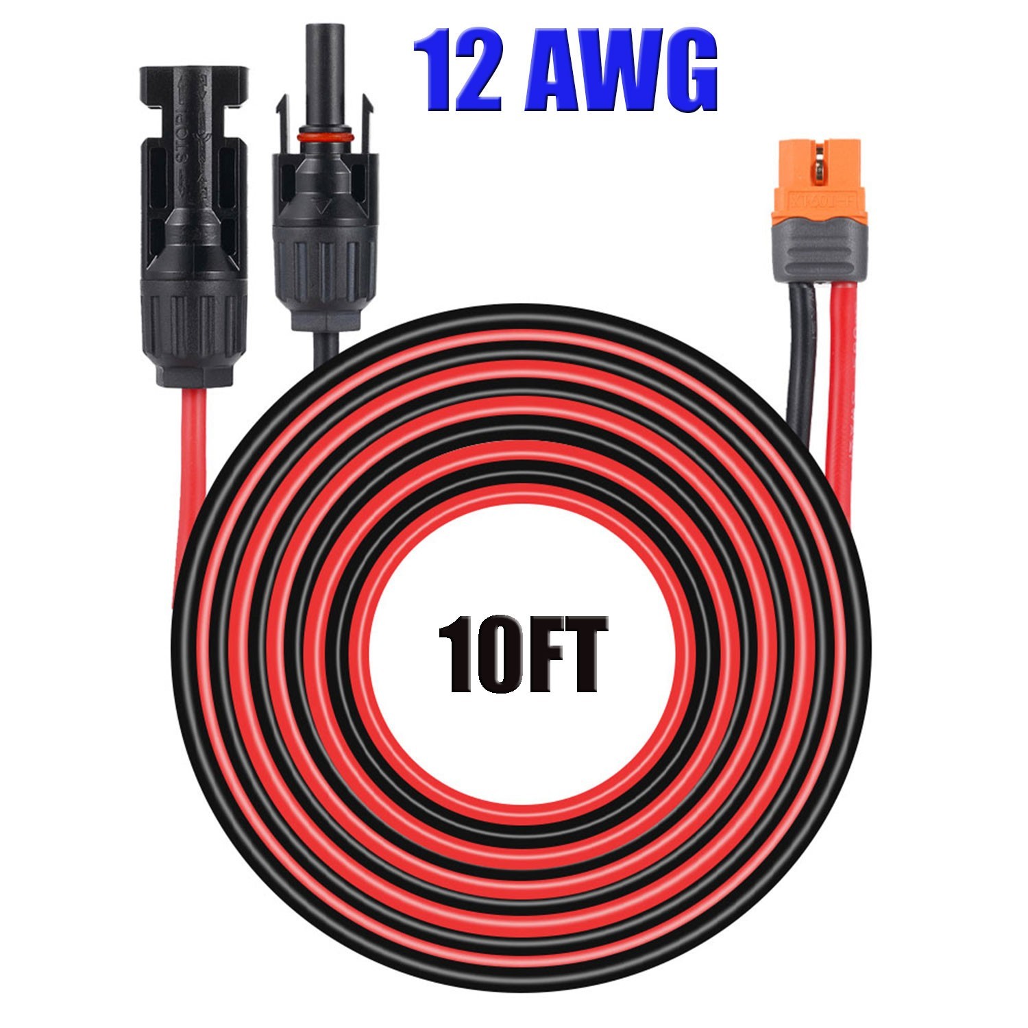 10ft XT60i Female to Solar Connector Solar Panel Extension Charging Cable 12 AWG