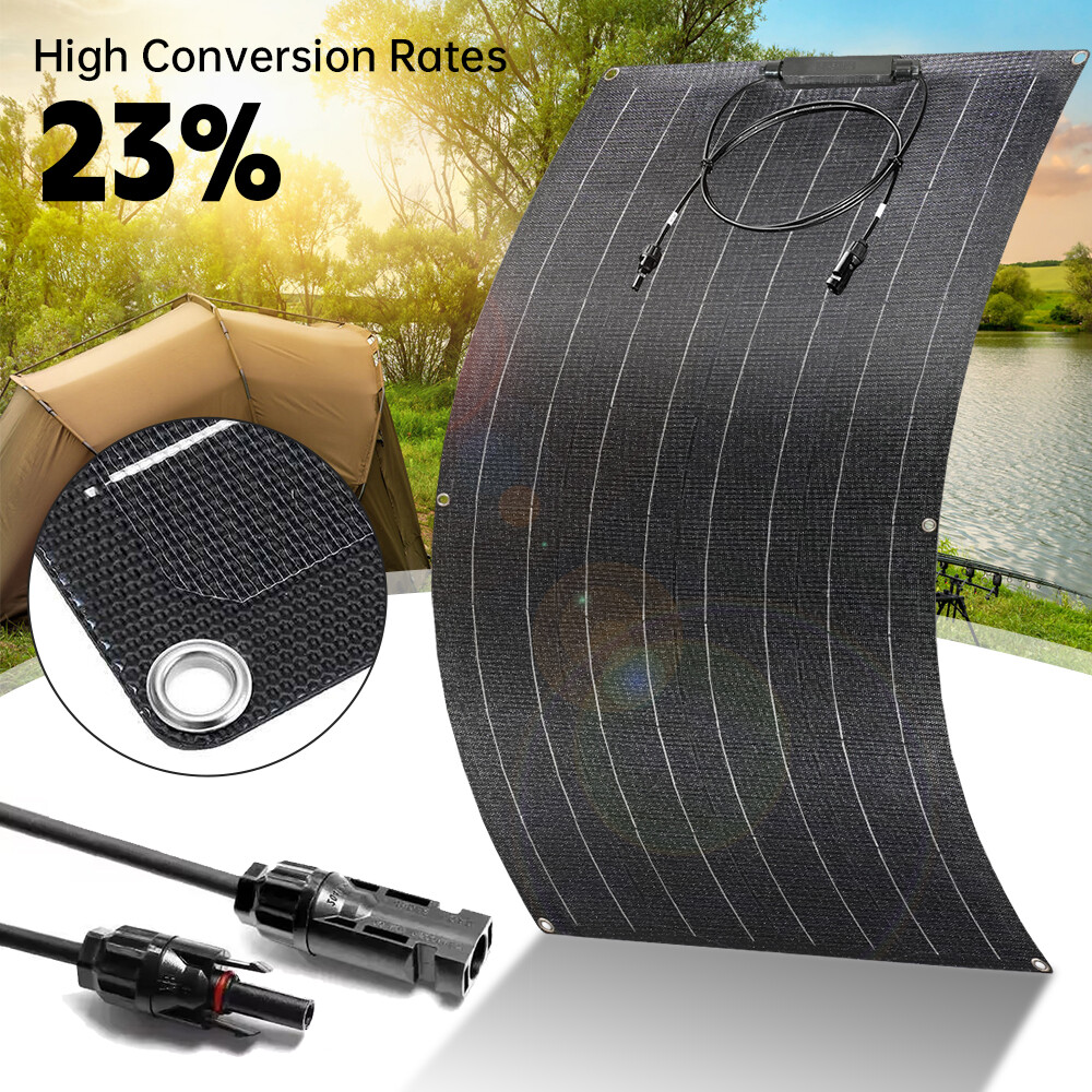 400W Watt ETFE Flexible Solar Panel Mono 12V Charger Boat RV Camping Off Grid US